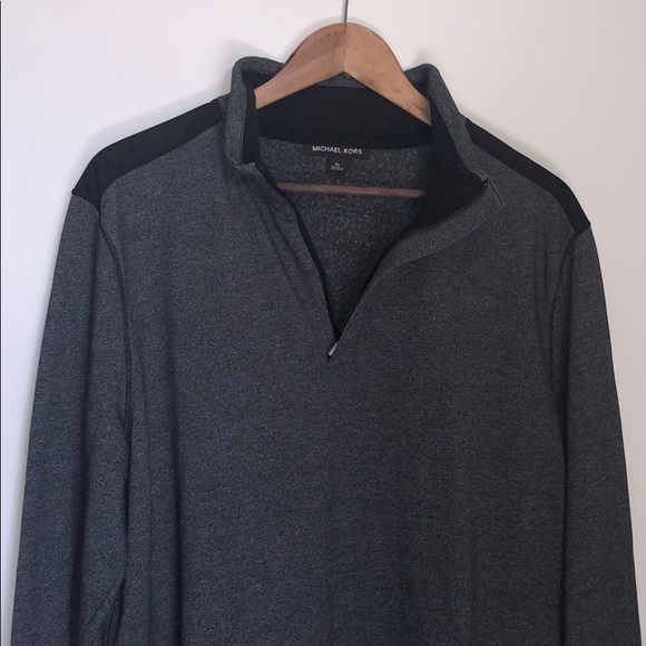 Michael Kors Gray Long-Sleeve Quarter -Zip - Picture 9 of 10